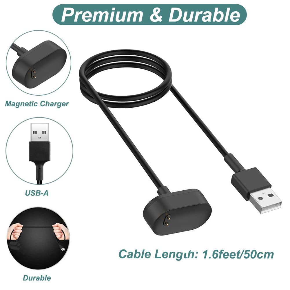 Apple Charger Cable 2-Pack Fitbit Inspire HR Charger Cable - 3.3ft Replacement Charging Cord For Inspire & Ace 2 Fitbit Inspire 3 Charger