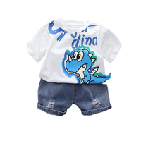 Googogaaga Boy's Cotton Dino Printed T-shirt With Shorts Sets of baby boys clothing Sets