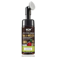 WOW Skin Science Apple Cider Vinegar Foaming Face Wash - with Organic Certified Himalayan Apple Cider Vinegar - No Parabens, Sulphate, Silicones & Color