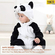 TASLAR Soft Flannel Unisex Baby Infant Kids Costume Jumpsuit Panda Style Cosplay Clothes Bunting Outfits Snowsuit Hooded Romper Outwear (Black & White Panda, 18-24 Months)