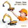 Brand Conquer Excavator Construction Bulldozer Long Crane Engineering Vehicle Model Unbreakable Toy for 3 Years Old Boy and Girl Vehicles Set for Kids 3-14 Years Excavator
