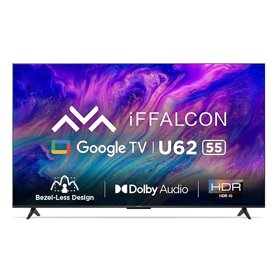 iFFALCON 138.7 cm (55 inches) 4K Ultra HD Smart LED Google TV iFF55U62