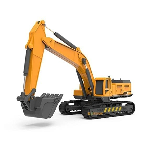 Brand Conquer Excavator Construction Bulldozer Long Crane Engineering Vehicle Model Unbreakable Toy for 3 Years Old Boy and Girl Vehicles Set for Kids 3-14 Years Excavator