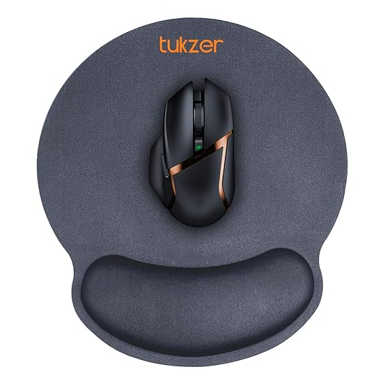 Tukzer Gel Mouse Pad| Memory Foam Cushion Mousepad with Wrist Support, Ergonomic Design| Non-Slip Rubber Base| Suitable for Gaming, Computer, Laptop, Home & Office Non-Slip Rubber Base