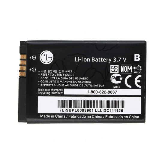 Original Battery For LG Cookie Fresh GS290 / GW300 / LX290 / LX370 / LX370 (LGIP-430N) 900mAh