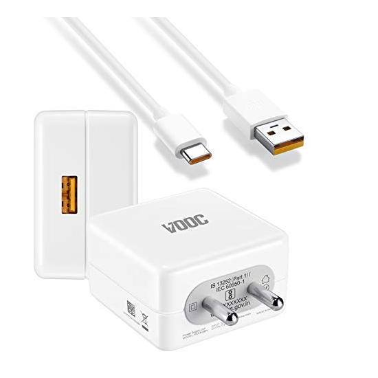 Realme 5 Pro Vooc Flash Charge 20W Charger With Type-C Cable