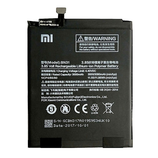 Original Battery For Xiaomi Redmi Mi Y1 (BN31) 3080mAh