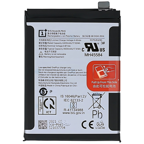 Original Battery For OnePlus Nord CE 5G (BLP845) 4500mAh