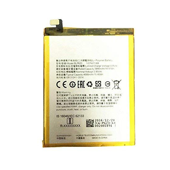 Replacement Battery for Oppo R9s Plus / F3 Plus BLP623-4000 mAh