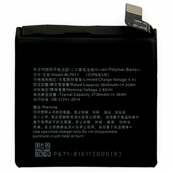 Original Battery For Oppo Find X (BLP671) 3730mAh