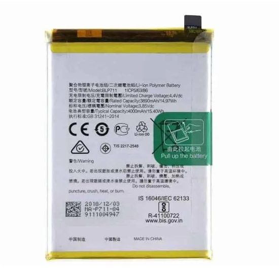 Original Battery For Oppo A1K (BLP711) 4000 mAh