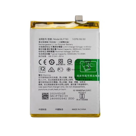 Original Battery For Realme Narzo 20 (BLP793) 6000mAh
