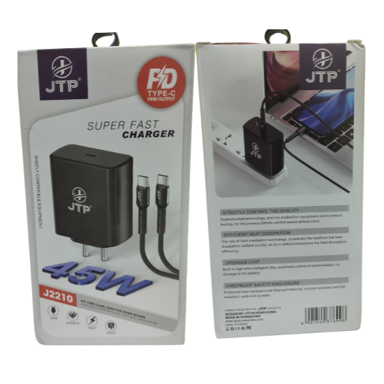 Samsung Ultra Fast Charger Type C 45W PD-J2210 Charger [Adapter+Cable] By JTP