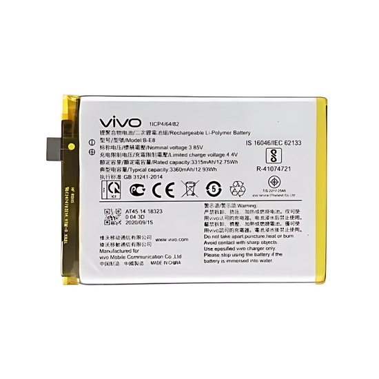 Premium Original Battery For Vivo V11 (B-E8) 3315mAh (1 Year Warranty)